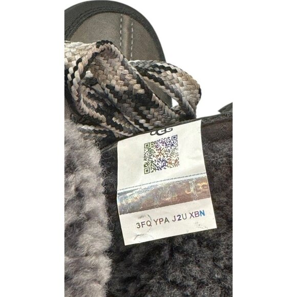 UGG 7.5 ASHTON ADDIE TIPPED SNOW BOOT GREY WATERPROOF FULL-GRAIN LEATHER WOMENS - Picture 8 of 13